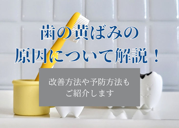 歯の黄ばみの原因と改善方法を解説